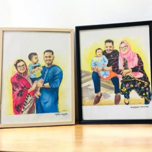 Large Size family Portrait – A3 (14×18 inch) without frame.